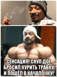  сенсация! снуп дог бросил курить травку и пошёл в качалочку!