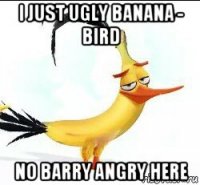 i just ugly banana - bird no barry angry here
