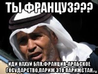 ты француз??? иди нахуй бля.франция-арабское государство,париж это парижстан