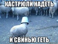 кастрюли надеть и свинью геть