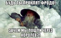 будь ты проклят фродо! зачем мы пошли через королёв?!