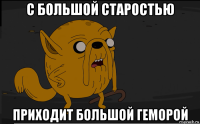 с большой старостью приходит большой геморой