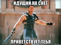 идущий на снег приветствует тебя