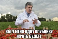  вы у меня одну клубнику жрать будете