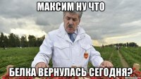 максим ну что белка вернулась сегодня?