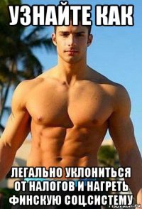 узнайте как легально уклониться от налогов и нагреть финскую соц.систему