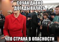сочак давно догадывалась что страна в опасности