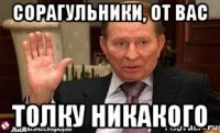 сорагульники, от вас толку никакого