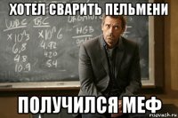 хотел сварить пельмени получился меф