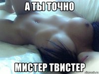 а ты точно мистер твистер