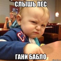 слышь пес гани бабло