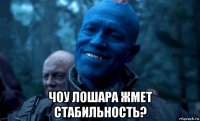  чоу лошара жмет стабильность?
