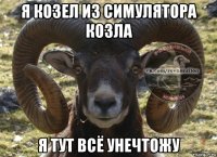 я козел из симулятора козла я тут всё унечтожу