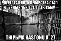 перестал пить лекарства стал буйный убил сел в тюрьму тюрьма kaštonų g. 27