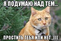 я подумаю над тем... простить тебя или нет...(((