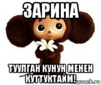 зарина туулган кунун менен куттуктайм!