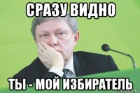 сразу видно ты - мой избиратель
