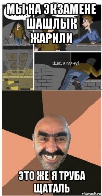 мы на экзамене шашлык жарили 