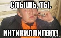 слышь, ты, интикиллигент!
