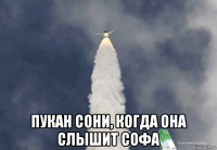  пукан сони, когда она слышит софа