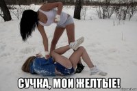  сучка, мои желтые!