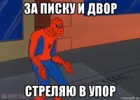 за писку и двор стреляю в упор