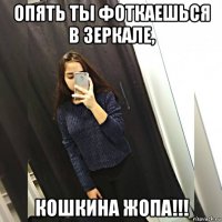 опять ты фоткаешься в зеркале, кошкина жопа!!!