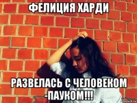 фелиция харди развелась с человеком -пауком!!!