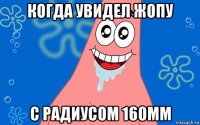 когда увидел жопу с радиусом 160мм