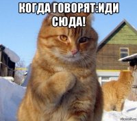 когда говорят:иди сюда! 