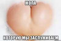 жопа которую мы заслуживаем