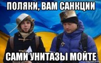 поляки, вам санкции сами унитазы мойте