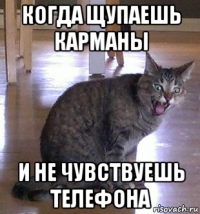 когда щупаешь карманы и не чувствуешь телефона