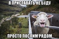 я приставать не буду просто поспим рядом