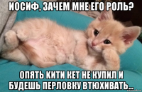 иосиф, зачем мне его роль? опять kити кет не купил и будешь перловку втюхивать...