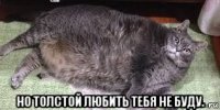  но толстой любить тебя не буду.