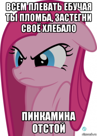 всем плевать ебучая ты пломба, застегни своё хлебало пинкамина отстой