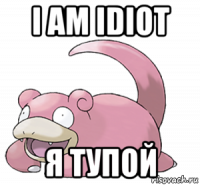 i am idiot я тупой