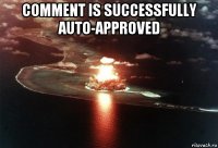 comment is successfully auto-approved 