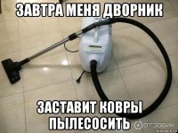 завтра меня дворник заставит ковры пылесосить