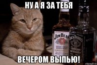 ну а я за тебя вечером выпью!