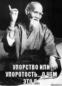  упорство или упоротость... о чем это я..