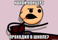 какой концерт проходил в школе?