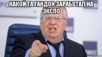 какой та гандон заработал на экспо 