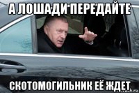 а лошади передайте скотомогильник её ждет