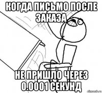 когда письмо после заказа не пришло через 0.0001 секунд