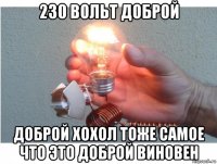 230 вольт доброй доброй хохол тоже самое что это доброй виновен