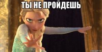 ты не пройдешь 
