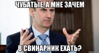 чубатые, а мне зачем в свинарник ехать?