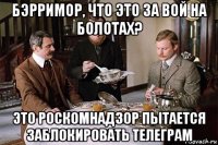 бэрримор, что это за вой на болотах? это роскомнадзор пытается заблокировать телеграм